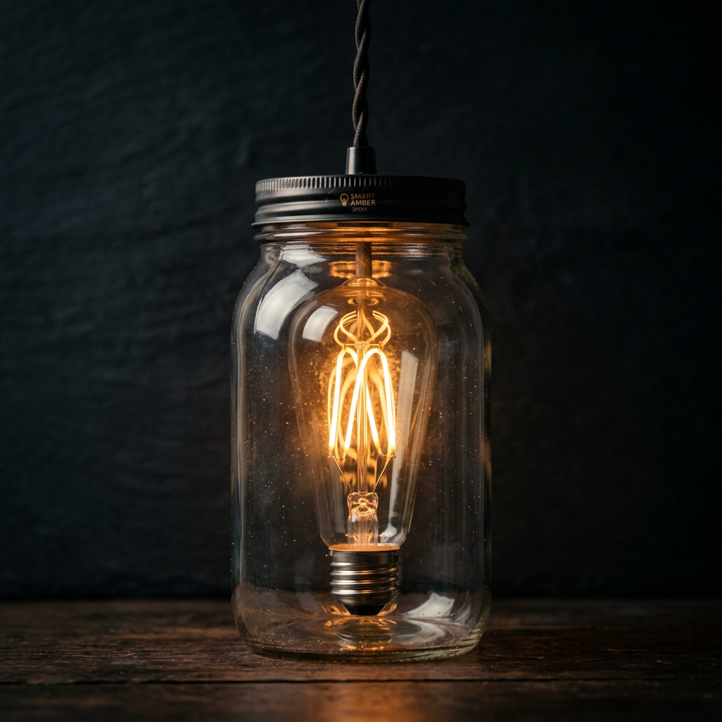Lâmpada LED filamento estilo Edison inteligente com brilho âmbar